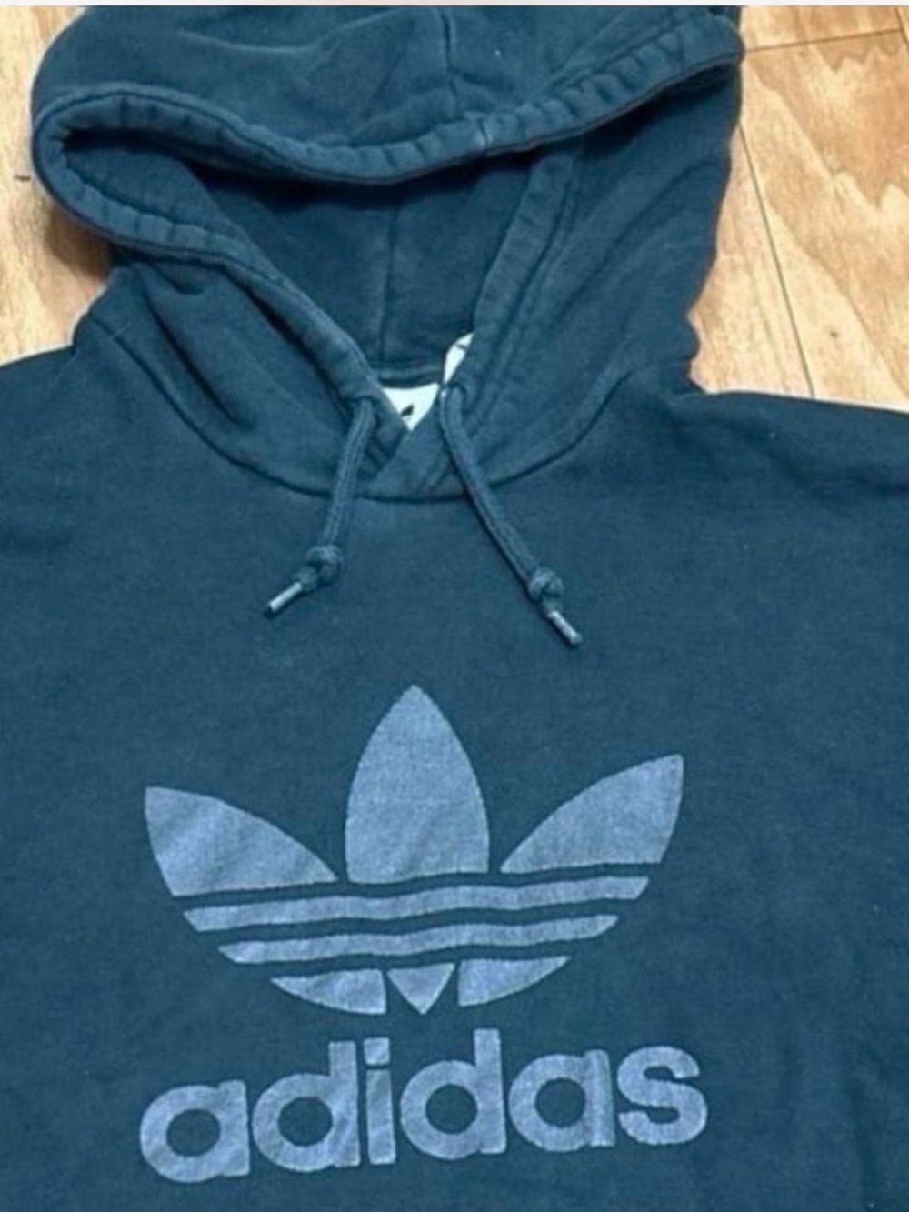 adidas Trefoil Pullover Hoodie in Teal Green - Picture 2 of 7